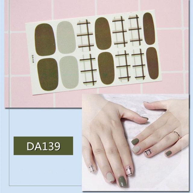 Nail Wraps Polish Decals Strips Golden Glitter 3D Adhesive Full Nail Art Stickers Manicure Kits Women Nail Decorations Accessories Metal Curve Stripe Lines Design Letter Nail Sticker Adhesive Decoration Template Nail Tool Decorations