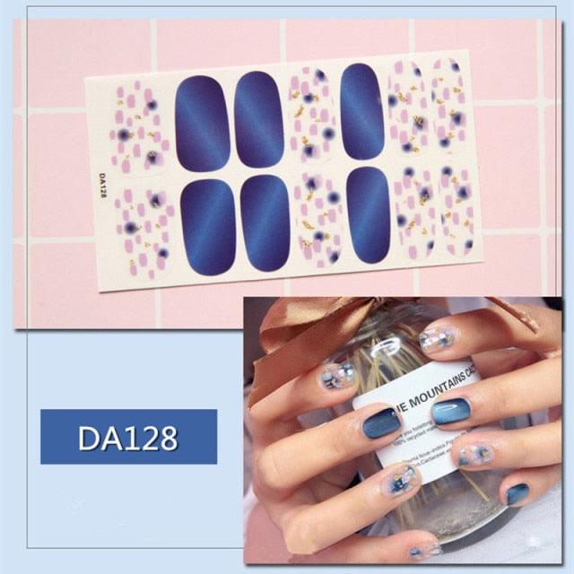 Nail Wraps Polish Decals Strips Golden Glitter 3D Adhesive Full Nail Art Stickers Manicure Kits Women Nail Decorations Accessories Metal Curve Stripe Lines Design Letter Nail Sticker Adhesive Decoration Template Nail Tool Decorations