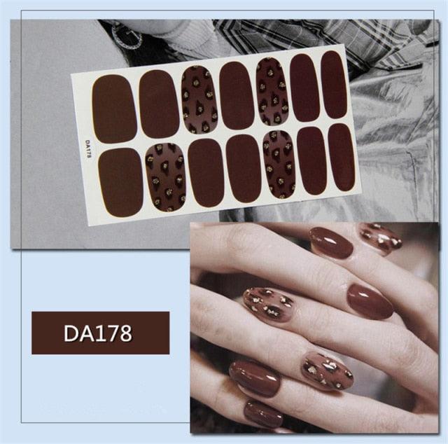 Nail Wraps Polish Decals Strips Golden Glitter 3D Adhesive Full Nail Art Stickers Manicure Kits Women Nail Decorations Accessories Metal Curve Stripe Lines Design Letter Nail Sticker Adhesive Decoration Template Nail Tool Decorations