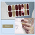 Nail Wraps Polish Decals Strips Golden Glitter 3D Adhesive Full Nail Art Stickers Manicure Kits Women Nail Decorations Accessories Metal Curve Stripe Lines Design Letter Nail Sticker Adhesive Decoration Template Nail Tool Decorations