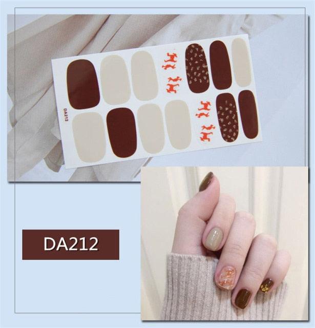 Nail Wraps Polish Decals Strips Golden Glitter 3D Adhesive Full Nail Art Stickers Manicure Kits Women Nail Decorations Accessories Metal Curve Stripe Lines Design Letter Nail Sticker Adhesive Decoration Template Nail Tool Decorations