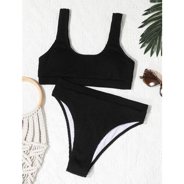 Women One-Shoulder Bikini Swimsuit Women Push Up Swimwear Women's Bathing Suit Comfortable Bikini Ribbed Two Piece Swimsuit Bikini Set Summer Bathing Suit Beach Wear Swimming Suit - ALLURELATION - 519, Beach bikini, Beach Wear, bikini, Bikini Swimsuit, classic bikini, comfortable bikini, Fashion bikini, Modern bikini, new design bikini, Push Up Swimwear, retro bikini, Ribbed bikini, Solid Bikini, stylish bikini, Summer bikini, swimwear, Two Piece Swimsuit, Women bikini, Women's Bathing Suit - Stevvex.com