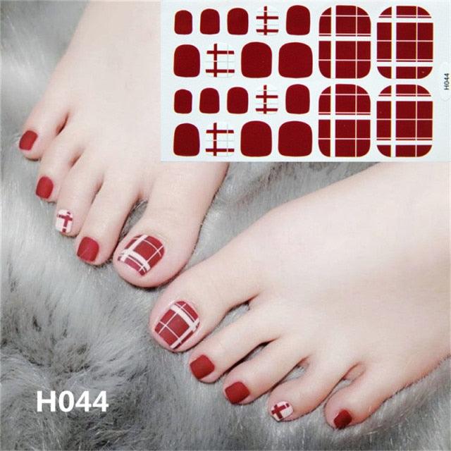 Toe Nail Sticker Wraps Adhesive Decals Toenail Polish Strips DIY Pedicure Foot Decals Manicure Strips Decals Full Wraps Women Glitter Toenail Nail Polish Strips Decals Full Wraps Self Adhesive Toe Nail Tip Full Toe Nail Wraps Feet Decorations