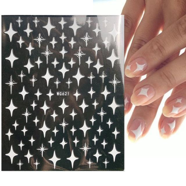 3D Nails Sticker Spring Cartoon Animals Flowers Leaves Self Adhesive Decals Sliders Nail Art Accessories Decoration Decal Self-Adhesive 3D Wave Design Decoration for Women Girls Tape Nail Art Stickers Decal Decoration