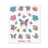 Blue Butterfly 3D Nail Stickers Flowers Leaves Self Adhesive Transfer Sliders Wraps Manicures Foils Decorations Decoration Tattoo Manicure Transfer Nail Decals Flowers Butterfly Designs Nails Supply Manicure Tips Design Nail Decoration