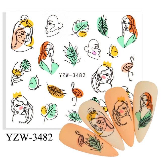 Avocado Fruit Transfer Nail Stickers Charms Winter Water Sticker For Nails Sliders Character Image Tattoo Decal Decoration Cute Summer Nail Art Stickers Summer Fruit Stickers on Nails Unicorn Banana Cherry Avocado Dog Strawberry Nail Art Decals