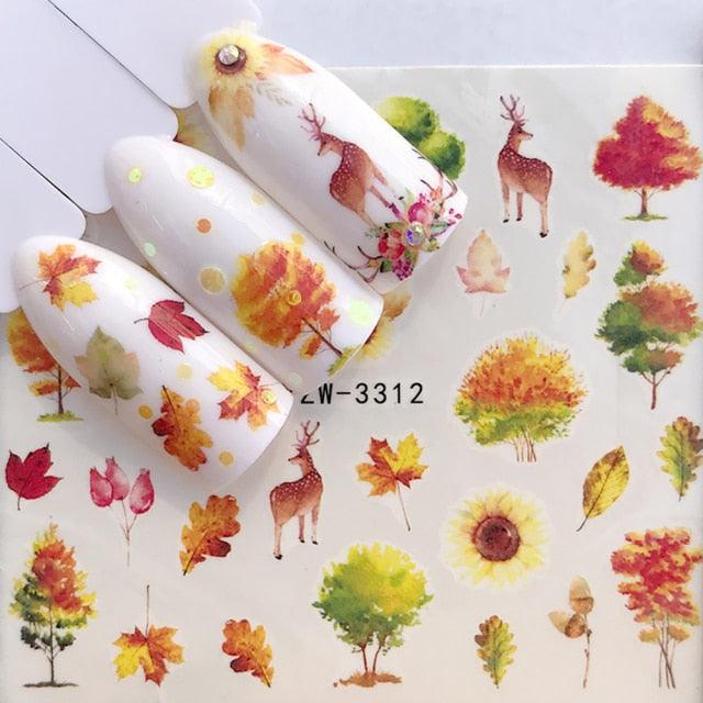 Sliders For Nails Winter Nail Stickers Elk Wolf Animal Sticker Figure Art Transfer Flowers Butterflies Watermark Water Slider Art Nail Stickers Sexy Girl Designs Comics Water Transfer Decals Manicure Lips Nail Art Decorations Slider Nail Art Stickers