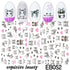 Nail Stickers Cute Rabbit Nail Art Decorations No Face Man Sliders For Manicure Cute Cartoon Nail Art Sticker Decals for Women Kids Girls Manicure Decoration Nail Art Supplies 3D Self-Adhesive Nail Decals Designer Nail Stickers for Acrylic Nails