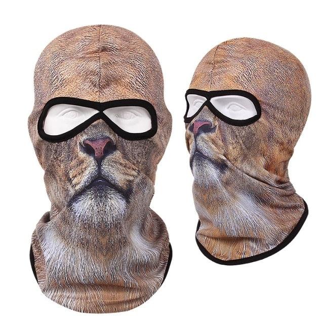 Double Eye Hole Animal Head Hat Horror Role-Playing Full Face Mask Riding Hunting Balaclava Sweat-Absorbent And Breathable Scarf Dustproof Headgear Unisex Cycling Equipment Racing Breather Mask Tactical Airsoft Cap Scarf Mask Ski Hat Spring Summer For Men