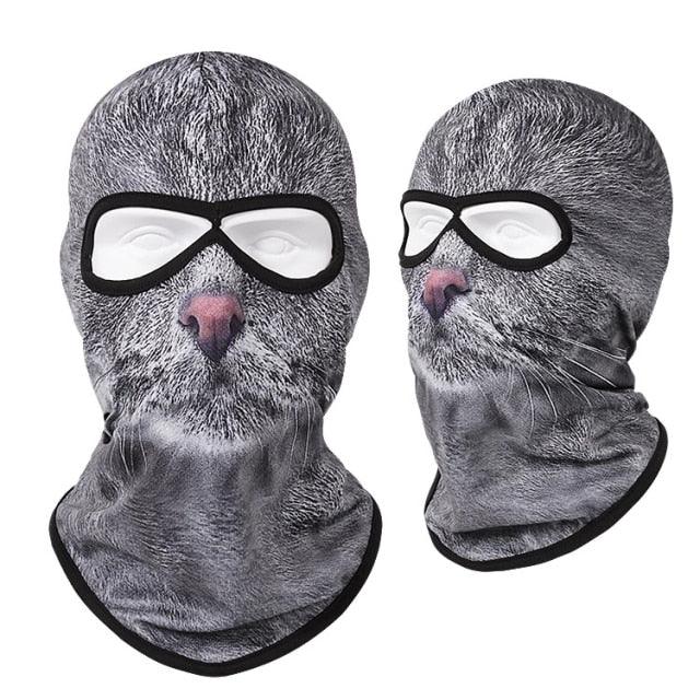 Double Eye Hole Animal Head Hat Horror Role-Playing Full Face Mask Riding Hunting Balaclava Sweat-Absorbent And Breathable Scarf Dustproof Headgear Unisex Cycling Equipment Racing Breather Mask Tactical Airsoft Cap Scarf Mask Ski Hat Spring Summer For Men