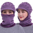 New Winter Balaclava Beanies Mother Hat Women Warm Thick Skellies Riding Outdoor Hats Gorgas Stripes Beanie Cap Mask Scarf Hat Set Outdoor Sport Warm Beanies Hat For Men Knitted Hats Bandana Hiking Camping Kid Neck Warmer Cap