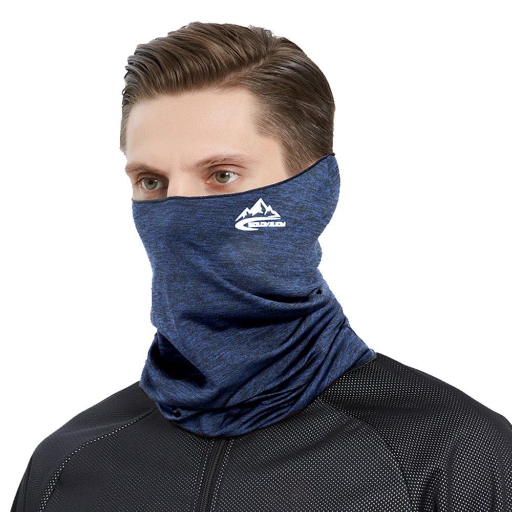 Winter Outdoor Neck Warmer Cycling Scarf Running Sports Headwear Face Scarf Bicycle Bandana Men Simple Fashion Motorcycle Windproof Sun Protect Cycling Face Neck Mask Headwear Scarf Bandana Hood Half Breathable Dustproof Hang-Ear Cap Bike Headbands