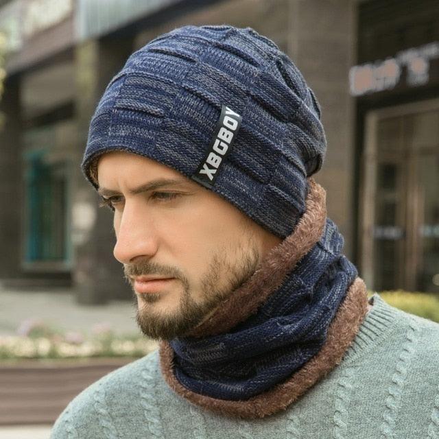 Winter Scarf Hat Set Outdoor Sport Warm Beanies Hat For Men Knitted Hats Bandana Hiking Camping Kid Neck Warmer Cap Neck Gaiter Winter Knitted Beanie Scarf Men Hat Neck Warmer Gaiter Face Cover Winter Beanie Hat Scarf Set Fleece Lined Skull Cap Winter Hat