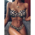 Bikini Swimwear Women Swimsuit  Leopard Bikini Set Women's Halter Triangle Bikini Bottom Cheeky Two Piece Swimsuits Push Up Bathing Suit Female Summer Beach Wear