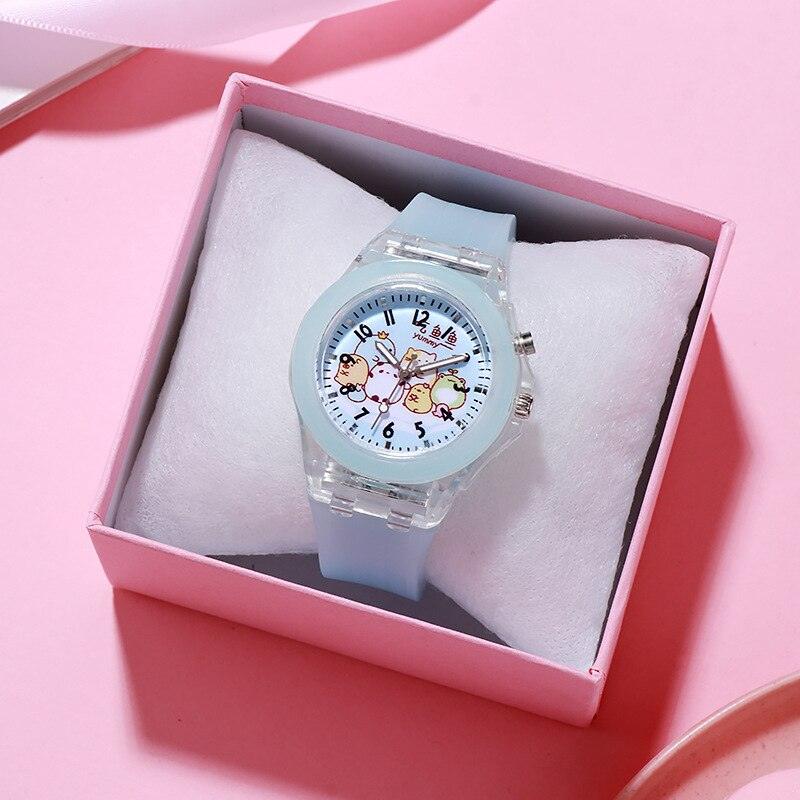 New Electronic Colour Light Source Fashion Cute Childrens Watch Kids Digital Sport Watch For Boys Girls Kid Electronic Functional Cute Outdoor Watches With LED Luminous Design