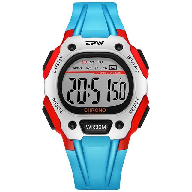 Sport Digital Watch For Women Girl LED Back Light Water Resistent Silicone Strap Stopwatch Countdown Dual Time Ultra-Thin Super Wide-Angle Display Digital Wrist Watches For Men Women