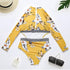 Surfing Swimsuit For Women Bikini Long Sleeve Swimwear Tiger Print Push Up Summer Bath Suit Two Piece Surfing Rash Guard Bikini Long Sleeve Swimsuit Set