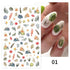 Flowers Leaves Line 3D Nail Stickers Autumn Winter Fall Leaf Design Transfer Sliders Abstract Waves Nail Art Decals Manicures  Decal Self-Adhesive 3D Wave Design Decoration for Women Girls Tape Nail Art Stickers Decal Decoration