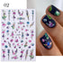 Flowers Leaves Line 3D Nail Stickers Autumn Winter Fall Leaf Design Transfer Sliders Abstract Waves Nail Art Decals Manicures  Decal Self-Adhesive 3D Wave Design Decoration for Women Girls Tape Nail Art Stickers Decal Decoration