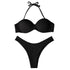 Bikini Swimwear Women Swimsuit  Leopard Bikini Set Women's Halter Triangle Bikini Bottom Cheeky Two Piece Swimsuits Push Up Bathing Suit Female Summer Beach Wear