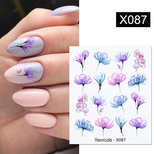 Nail Sticker Flower Water Transfer White Rose Necklace Lace Jewelry Nail Water Decal Black Wraps Tips  Nail Art Accessories Decoration Decal Self-Adhesive 3D Wave Design Decoration for Women Girls Tape Nail Art Stickers Decal Decoration