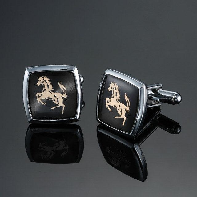 Classic Men Black Cufflinks Luxury Cufflinks Wedding Dress Shirt Accessories 2 Pieces Simple Cufflinks Tuxedo Shirts Business Cuff Links