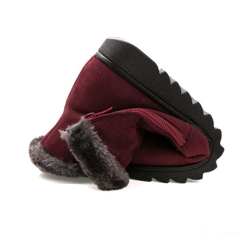 Beautiful Red Womens Ankle Boots New Fashion Waterproof Platform Winter Warm Snow Boots Outdoor Warm Mid-Calf Boot Non-Slip Water Resistant Winter Cold Weather Elegant Shoes - STEVVEX Shoes - 106, Business Shoes, Comfortable Shoes, Elegant Sport Shoes, Fur Shoes, Non Slip Shoes, Shoes, Shoes For Winter, Snow Boots, Snow Shoes, Street Sports Shoes, Walking Shoes, Waterproof Shoes, Winter Boots, Women Boots, Women's Snow Boots, Womens Shoes, Womens Sport Shoes - Stevvex.com