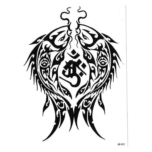 Elegant Temporary Waterproof Tattoos Big Tribal Sticker Black Large Body Art Makeup Fake Tattoo For Mens Womens - STEVVEX Beauty - 103, Arm Tattoo, Back Tattoo, Beauty, Big Tattoo, Black Tattoos, Body Tattoo, Boys Tattoo, Fashion Tattoo, Large Black Tattoo, Large Tattoo, Leg Tattoo, Luxury Tattoo, Make up Tattoo, Men Tattoo, Mens Tattoo, Modern Tattoo, Party Tattoo, Tattoo, Waterproof Tattoo, Women Tattoo - Stevvex.com