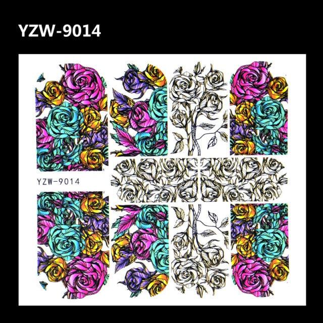 Full Beauty 1pc Black Flower Vine Nail Water Sticker Leaf Lace Design Slider Nail Art Decal Beauty Foils Decoration Nail Decals for Women Nail Art Stickers Water Transfer Decals Design Nail Art Supplies Manicure Acrylic Nail Foil Stencils Decorations