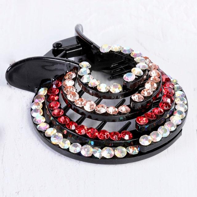 New Crystal Bird Nest Ponytail Holder Fair Crab Claw Clip Hairpin Rhinestone for Women Girls Accessories Barrettes Headwear Gorgeous Hair Accessories For Women