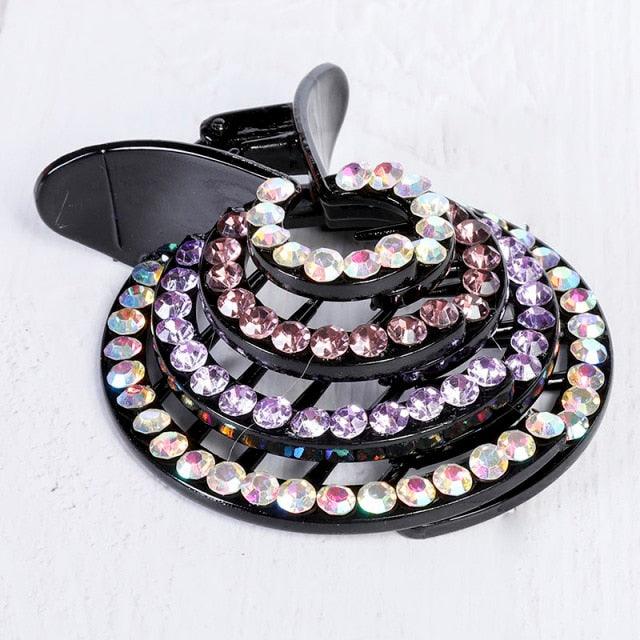 New Crystal Bird Nest Ponytail Holder Fair Crab Claw Clip Hairpin Rhinestone for Women Girls Accessories Barrettes Headwear Gorgeous Hair Accessories For Women