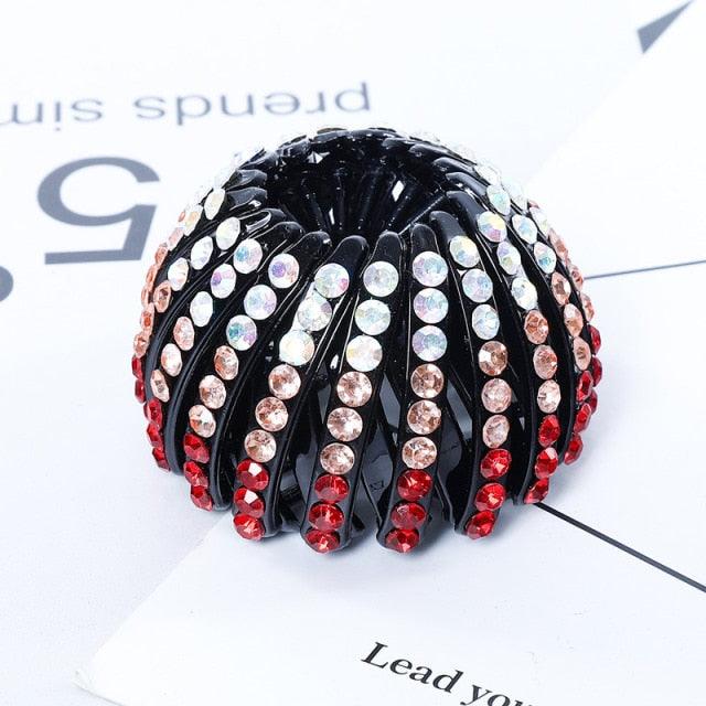 New Crystal Bird Nest Ponytail Holder Fair Crab Claw Clip Hairpin Rhinestone for Women Girls Accessories Barrettes Headwear Gorgeous Hair Accessories For Women