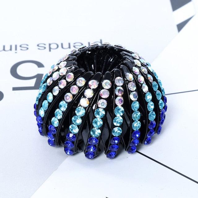 New Crystal Bird Nest Ponytail Holder Fair Crab Claw Clip Hairpin Rhinestone for Women Girls Accessories Barrettes Headwear Gorgeous Hair Accessories For Women