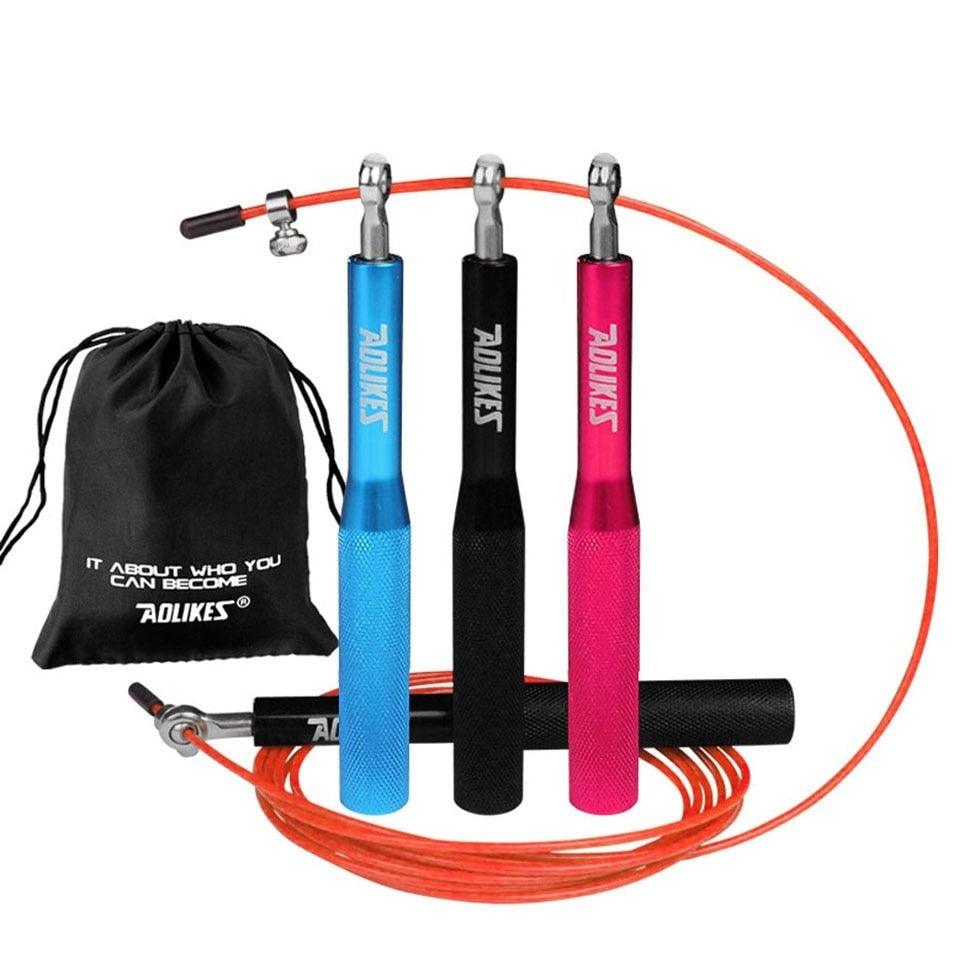 Professional 3 in 1 Skipping Rope Speed Jump Rope For Fitness Skip Workout Training Tangle Free Skipping Rope Adjustable Length Outdoor Jumping Ropes With Carrying Bag Spare Cable