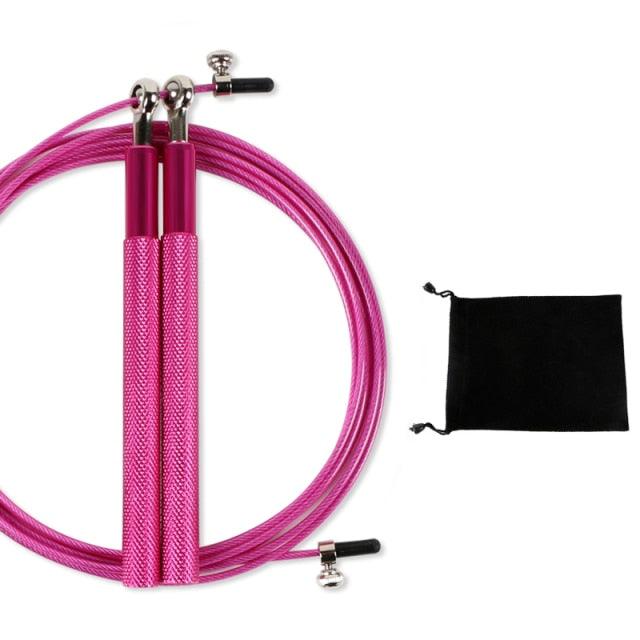 Professional Jump Rope Speed Skipping For Fitness Workout Training Flexible Jump Ropes For Fitness Quite Skipping Rope With Bearing Aluminum Alloy Handle And Carrying Bag