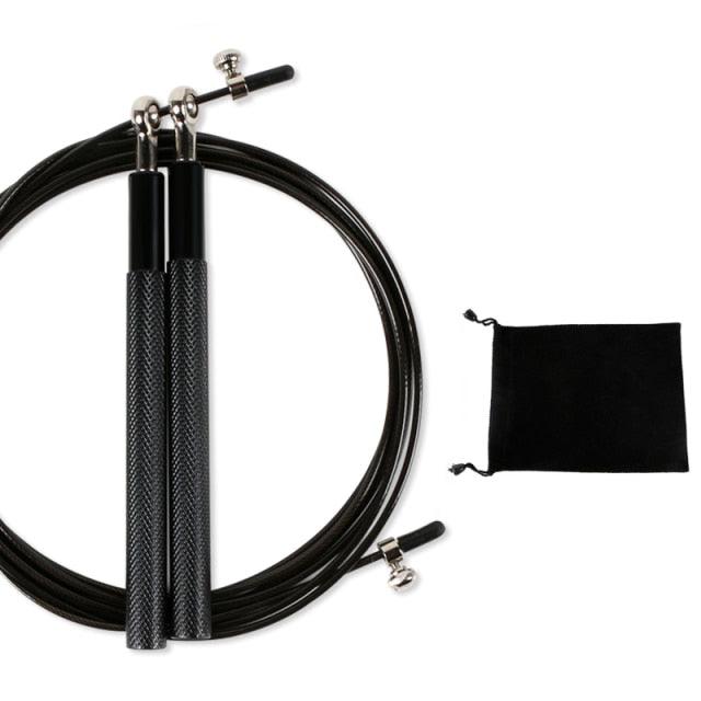 Professional Jump Rope Speed Skipping For Fitness Workout Training Flexible Jump Ropes For Fitness Quite Skipping Rope With Bearing Aluminum Alloy Handle And Carrying Bag