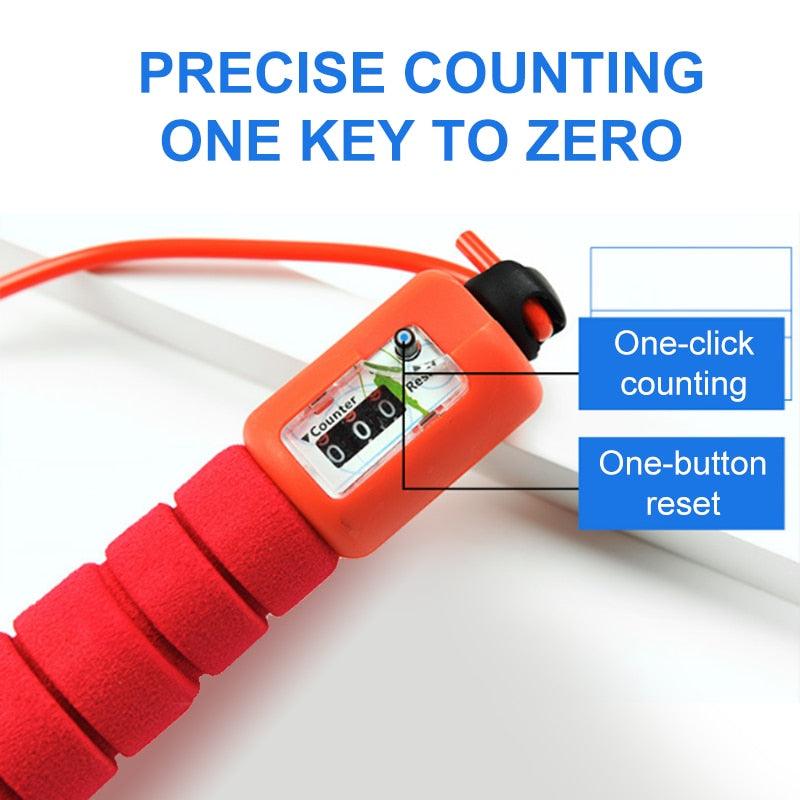 Professional Sponge Jump Rope With Electronic Counter Adjustable Fast Speed Counting Jump Skip Rope Sponge Jump Rope Electronic Counter Adjustable Fast Speed Counting Skipping Rope Wire Workout Equipments