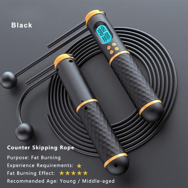 Professional Weight Loss Jump Rope Counter Speed Digital Jump Rope Adjustable Cordless Skipping Rope With Counter Adjustable Digital Counter Weighted Speed Skipping Rope With Weight Calorie Timer Circles For Training Fitness