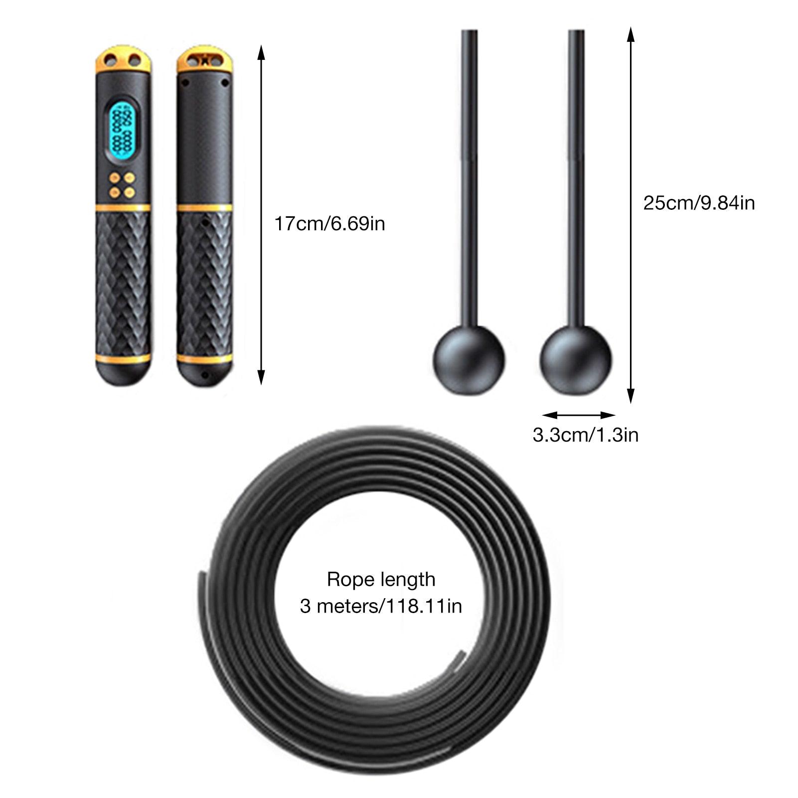 Professional Weight Loss Jump Rope Counter Speed Digital Jump Rope Adjustable Cordless Skipping Rope With Counter Adjustable Digital Counter Weighted Speed Skipping Rope With Weight Calorie Timer Circles For Training Fitness