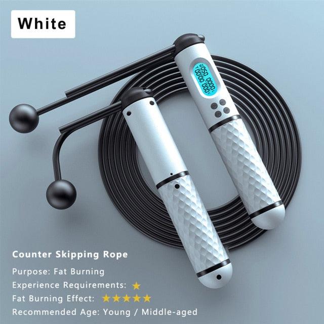 Professional Weight Loss Jump Rope Counter Speed Digital Jump Rope Adjustable Cordless Skipping Rope With Counter Adjustable Digital Counter Weighted Speed Skipping Rope With Weight Calorie Timer Circles For Training Fitness