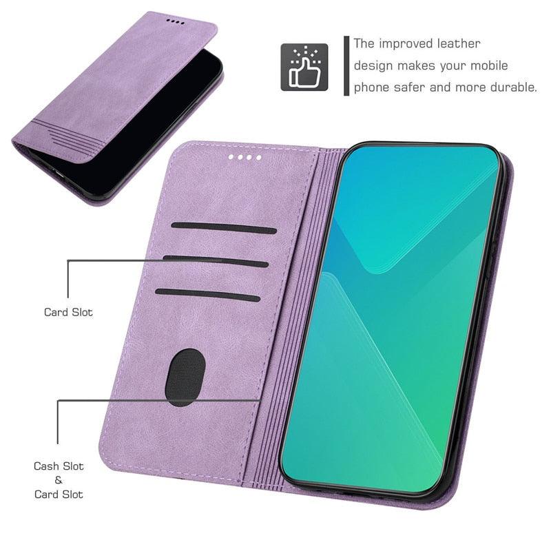 Protective Case with Card Slot Holder For Xiaomi Redmi 9A 9C 9 10 10A 10C 8A 7A Leather Case For Redmi Note 11 10 9 8 Pro Magnetic Wallet Flip Hidden Magnetic Closure Shockproof Wallet Cover