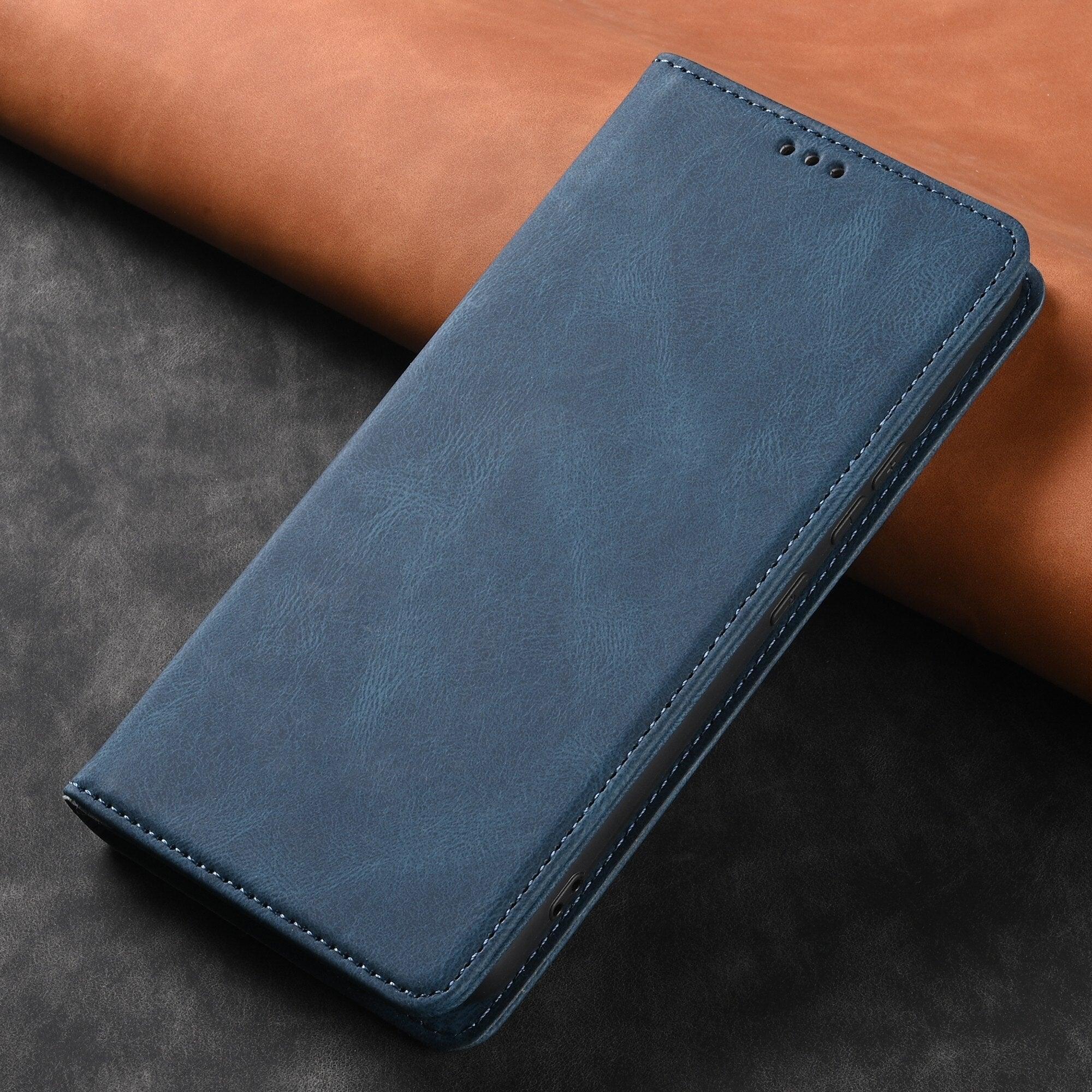 Protective Case with Card Slot Holder Hidden Magnetic Closure Shockproof Wallet Cover Flip Leather Wallet Case For Xiaomi Redmi Note 11 11s 10 10C 10s 9s 8 9 9A 9T Pro MAX 8T POCO M3 Card Holder Protect Cover