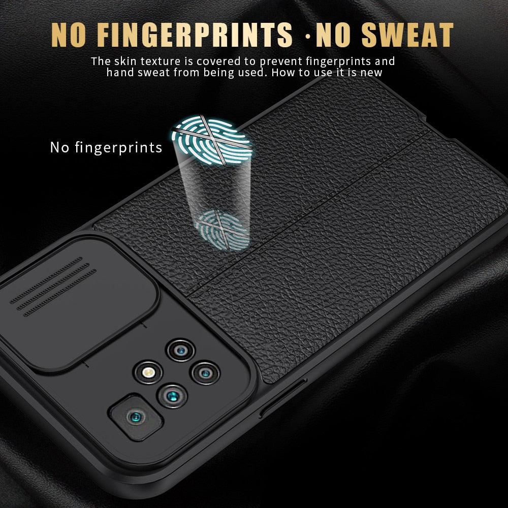 Protective Cover with Camera Protector Hard PC Ultra Thin Anti-Scratch Phone Case Pattern Leather Case For Xiaomi POCO M3 Pro X3 NFC 11 Redmi Note 10 9 Pro Max 8 9T 9C 9A 10T Push Camera Protection Cover