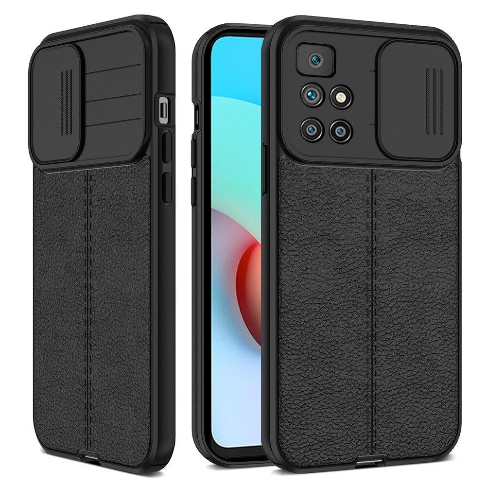 Protective Cover with Camera Protector Hard PC Ultra Thin Anti-Scratch Phone Case Pattern Leather Case For Xiaomi POCO M3 Pro X3 NFC 11 Redmi Note 10 9 Pro Max 8 9T 9C 9A 10T Push Camera Protection Cover