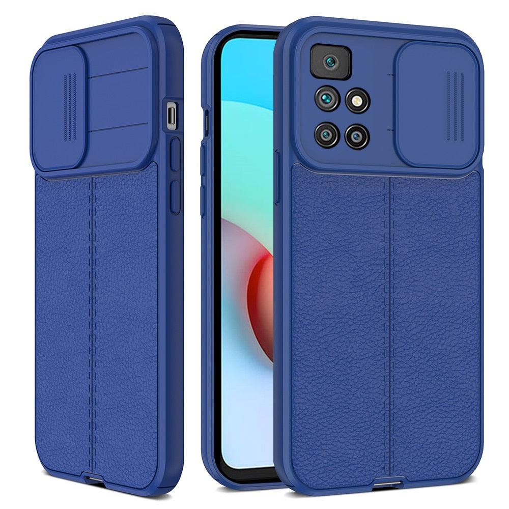 Protective Cover with Camera Protector Hard PC Ultra Thin Anti-Scratch Phone Case Pattern Leather Case For Xiaomi POCO M3 Pro X3 NFC 11 Redmi Note 10 9 Pro Max 8 9T 9C 9A 10T Push Camera Protection Cover