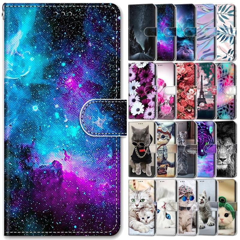 PU Leather Case 3D Creative Painted Design Function Wallet Case For Xiaomi Redmi 10 Flip Cover For Redmi10 A 10A 10Prime Redmi10A 5G Painted Case Phone Bags