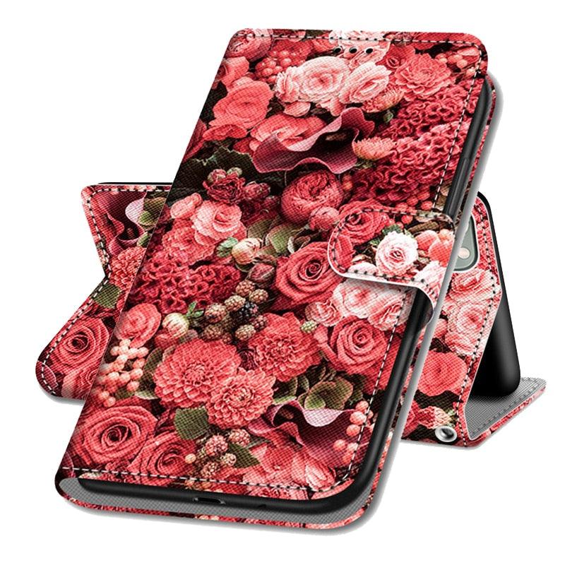 PU Leather Case 3D Creative Painted Design Function Wallet Case For Xiaomi Redmi 10 Flip Cover For Redmi10 A 10A 10Prime Redmi10A 5G Painted Case Phone Bags