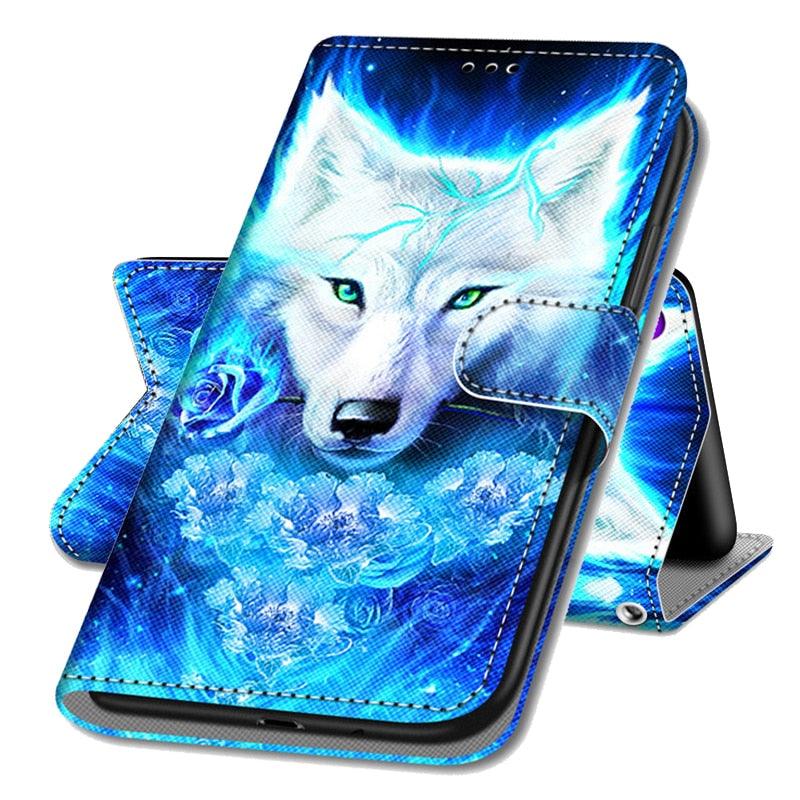 PU Leather Case 3D Creative Painted Design Function Wallet Case For Xiaomi Redmi 10 Flip Cover For Redmi10 A 10A 10Prime Redmi10A 5G Painted Case Phone Bags