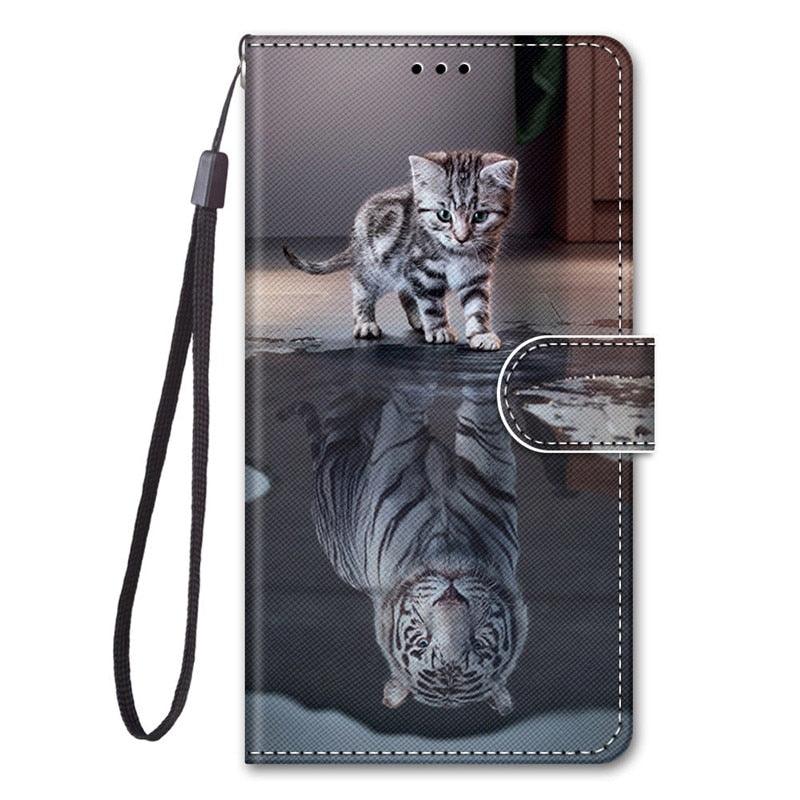 PU Leather Case 3D Creative Painted Design Kickstand Function and Credit Cards Slot Flip Phone Cover Redmi Note 11S Cover For Xiaomi Redmi Note 11S Case Painted Leather Flip Case for Xiaomi Redmi Note 11 Pro Note11 S Phone Cases