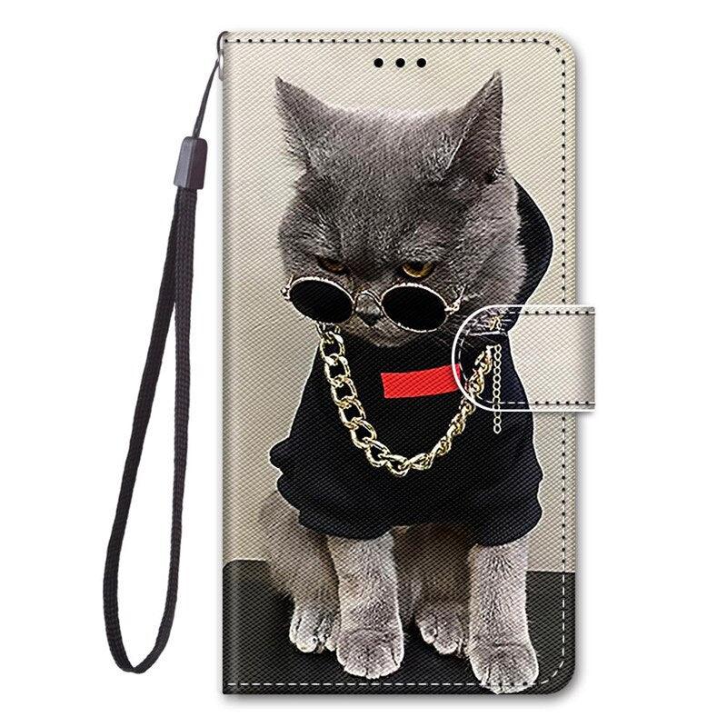 PU Leather Case 3D Creative Painted Design Kickstand Function and Credit Cards Slot Flip Phone Cover Redmi Note 11S Cover For Xiaomi Redmi Note 11S Case Painted Leather Flip Case for Xiaomi Redmi Note 11 Pro Note11 S Phone Cases